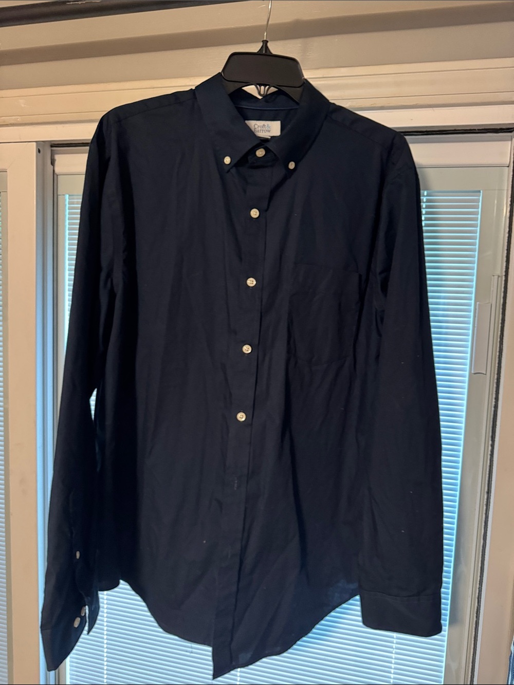 croft & barrow Men's Dark Navy Button-Down Dress Shirt